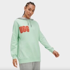 UGG RTW Simone Boyfriend Hoodie Pullover Green Size Small $118 NWT